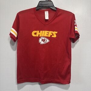 Kansas City Chiefs NFL Football Red Mesh Jersey Top Youth Sz M Shirt By Franklin